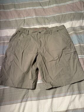 Weatherproof Men's Light Olive Flat-Front Shorts